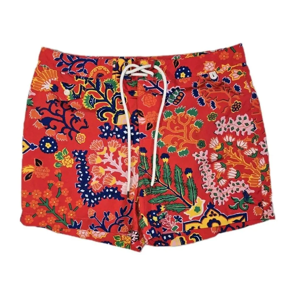 Mens Polo Ralph Lauren Floral Print Swim Swimming Shorts 32x4 Lightweight